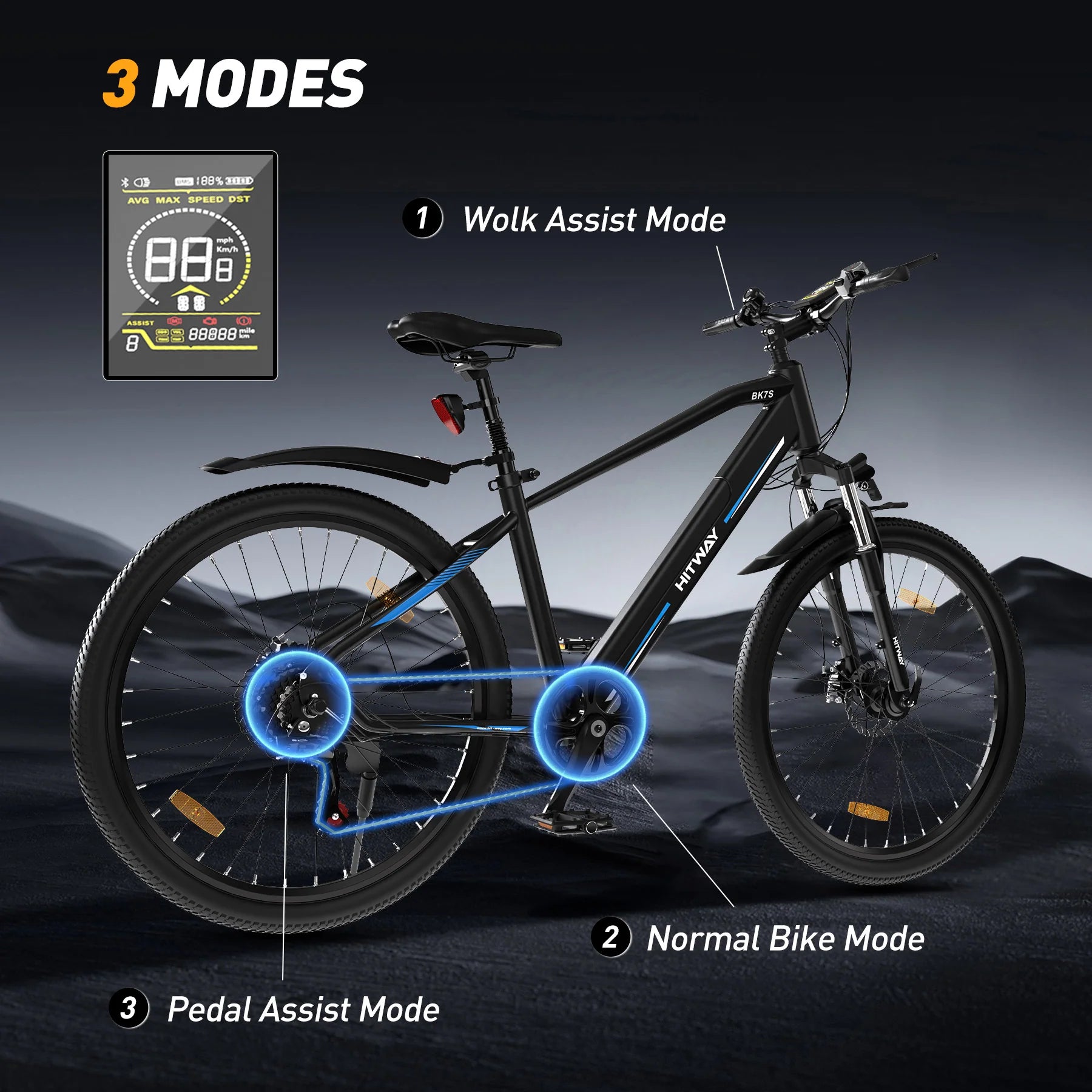 BK7S Elcykel (25 km/t)